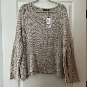 Wooden Ships Champagne Knit Sweater BRAND NEW